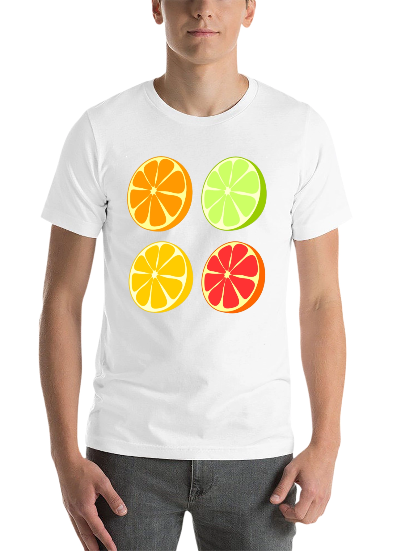 Black Citrus Slices Graphic Tee - Fresh & Fun view 14