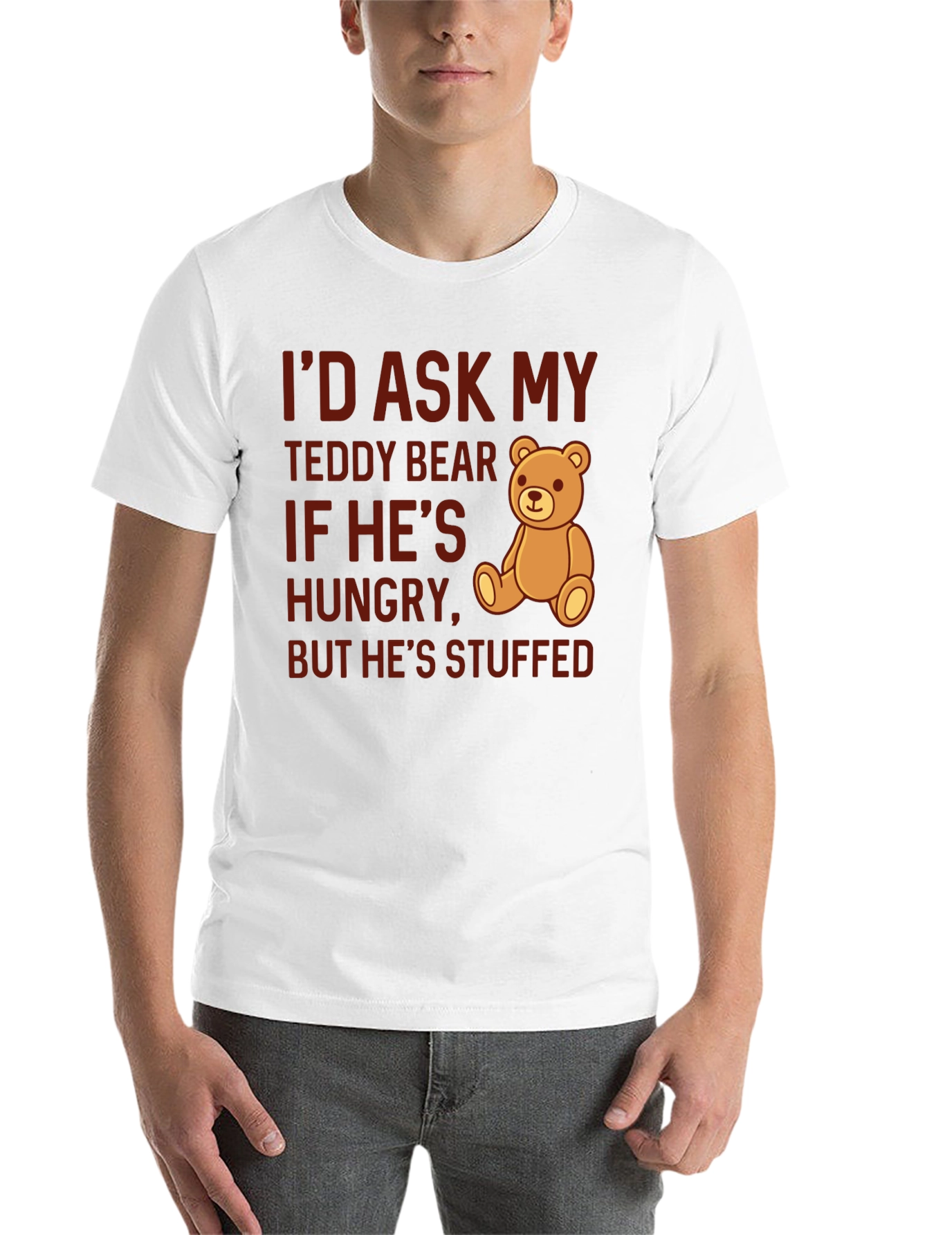Black Funny Teddy Bear Stuffed T-Shirt view 14