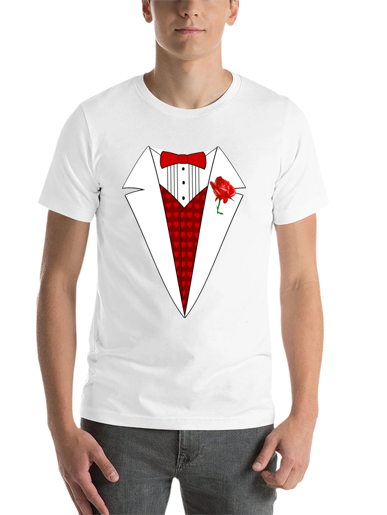 Black Heart Tuxedo T-Shirt - Valentine's Day Ready view 14