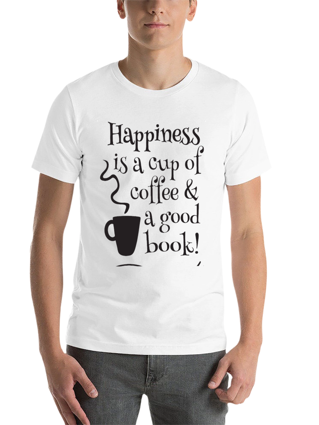 Black Happiness Coffee & Book T-Shirt view 14