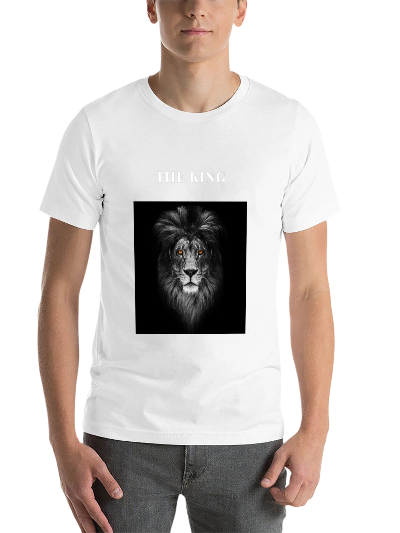 Black The King Lion Graphic Tee - Black view 14