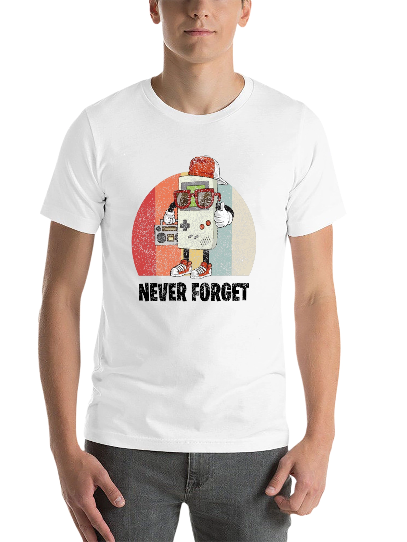 Black Retro Game Console T-Shirt - "Never Forget" Tee view 14