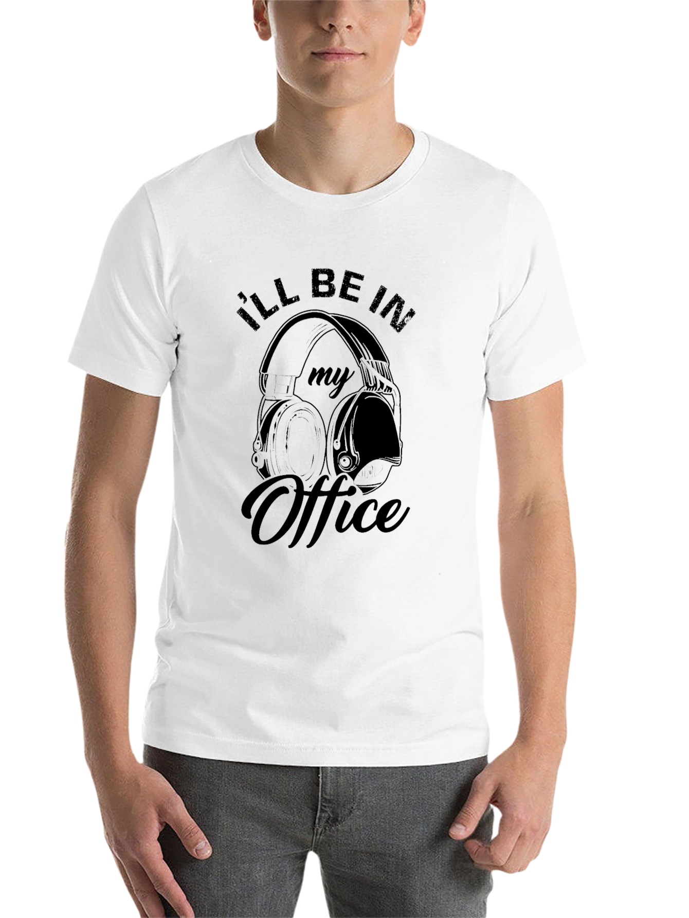 I'll Be In My Office Headphones Graphic T-Shirt - 14