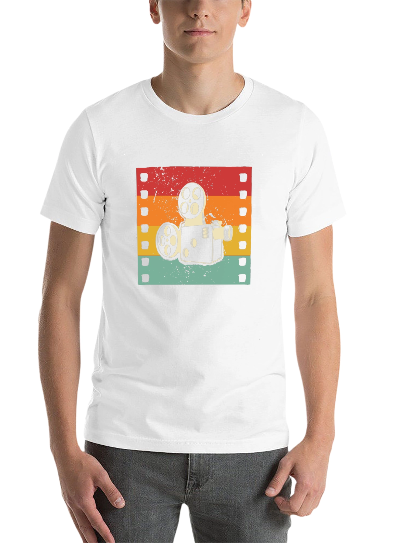 Black Retro Film Projector T-Shirt view 14