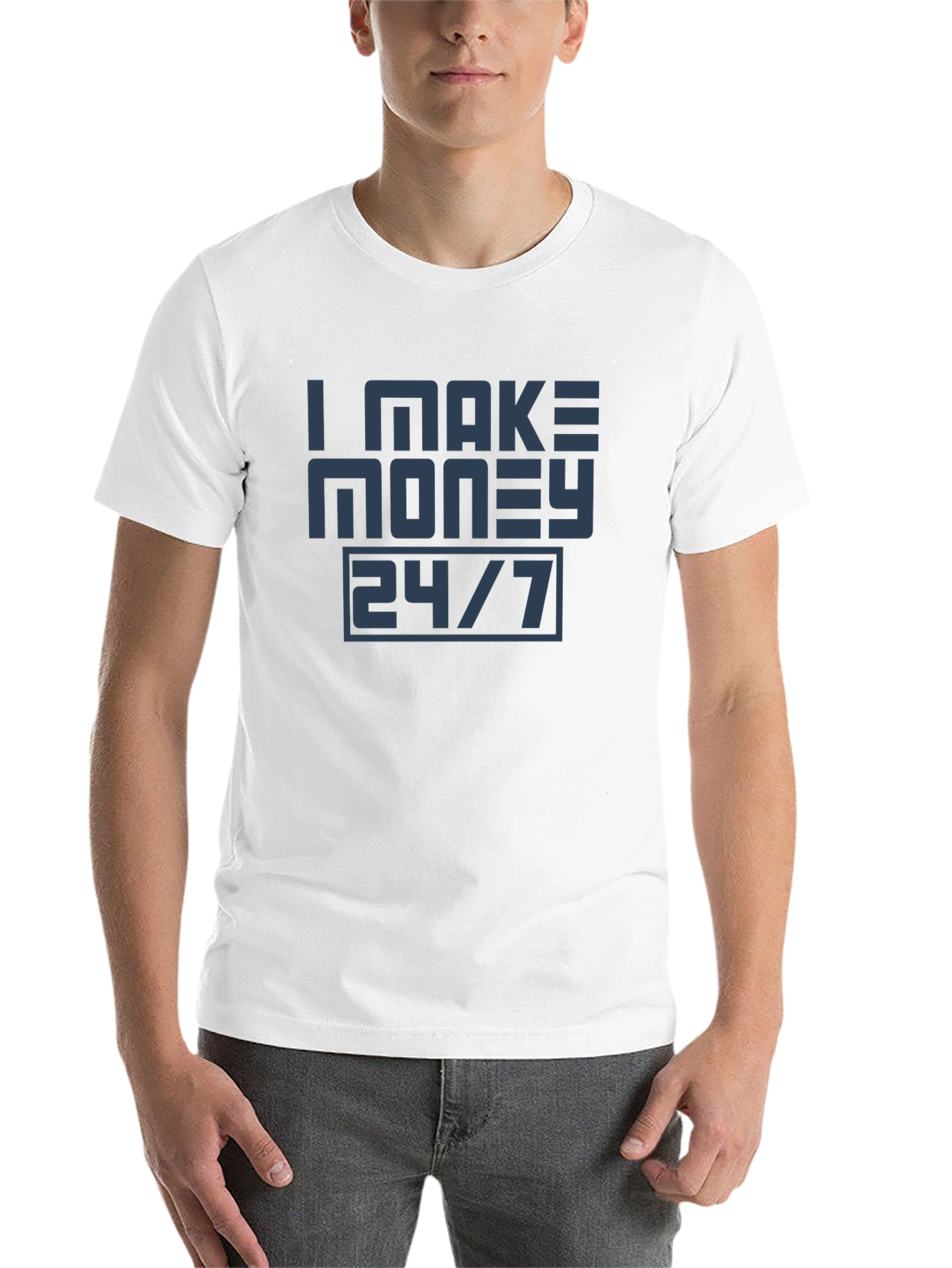 Black I Make Money 24/7 Graphic Tee view 14
