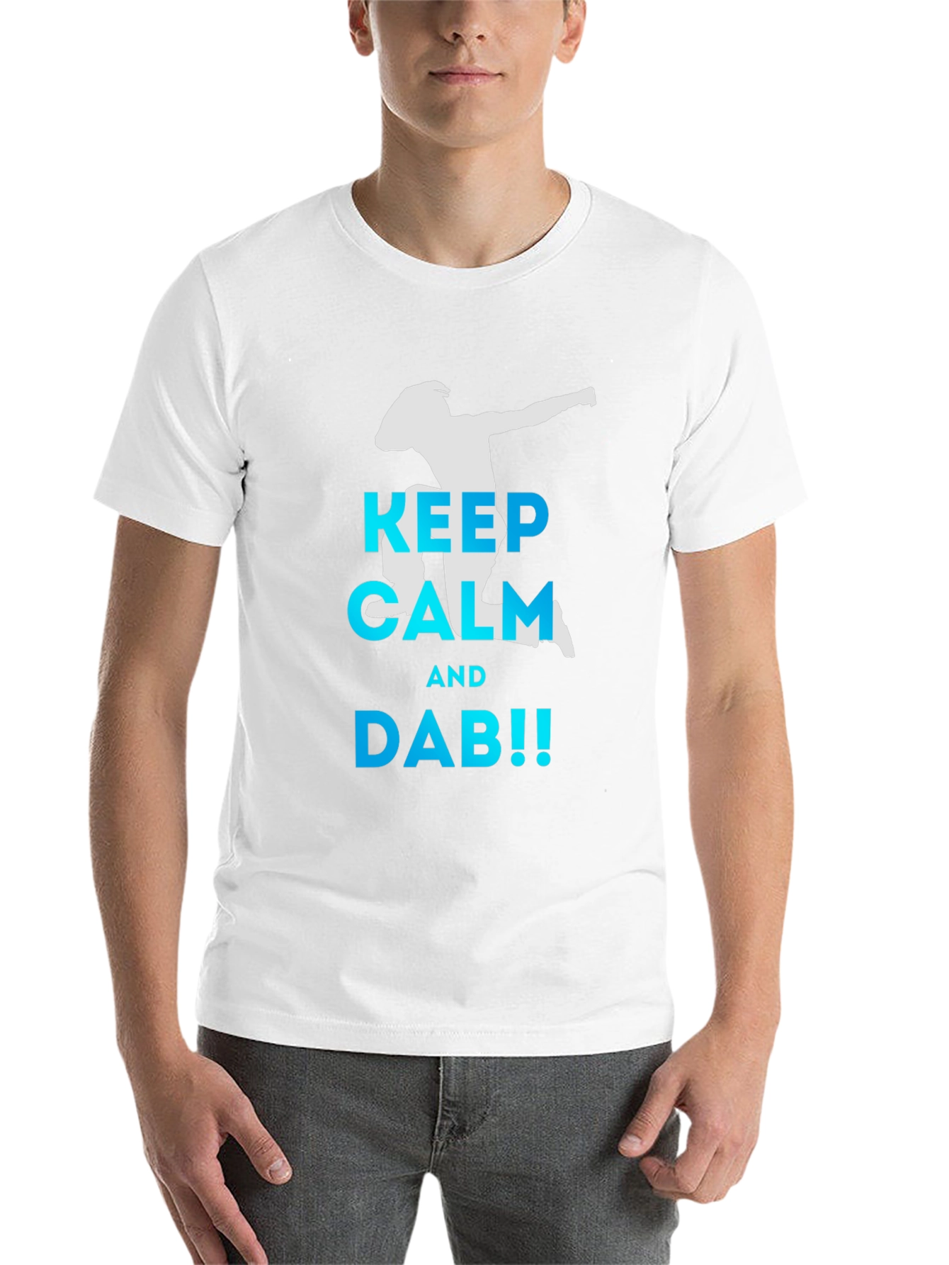 Black Keep Calm and Dab! Men's Black T-Shirt view 14