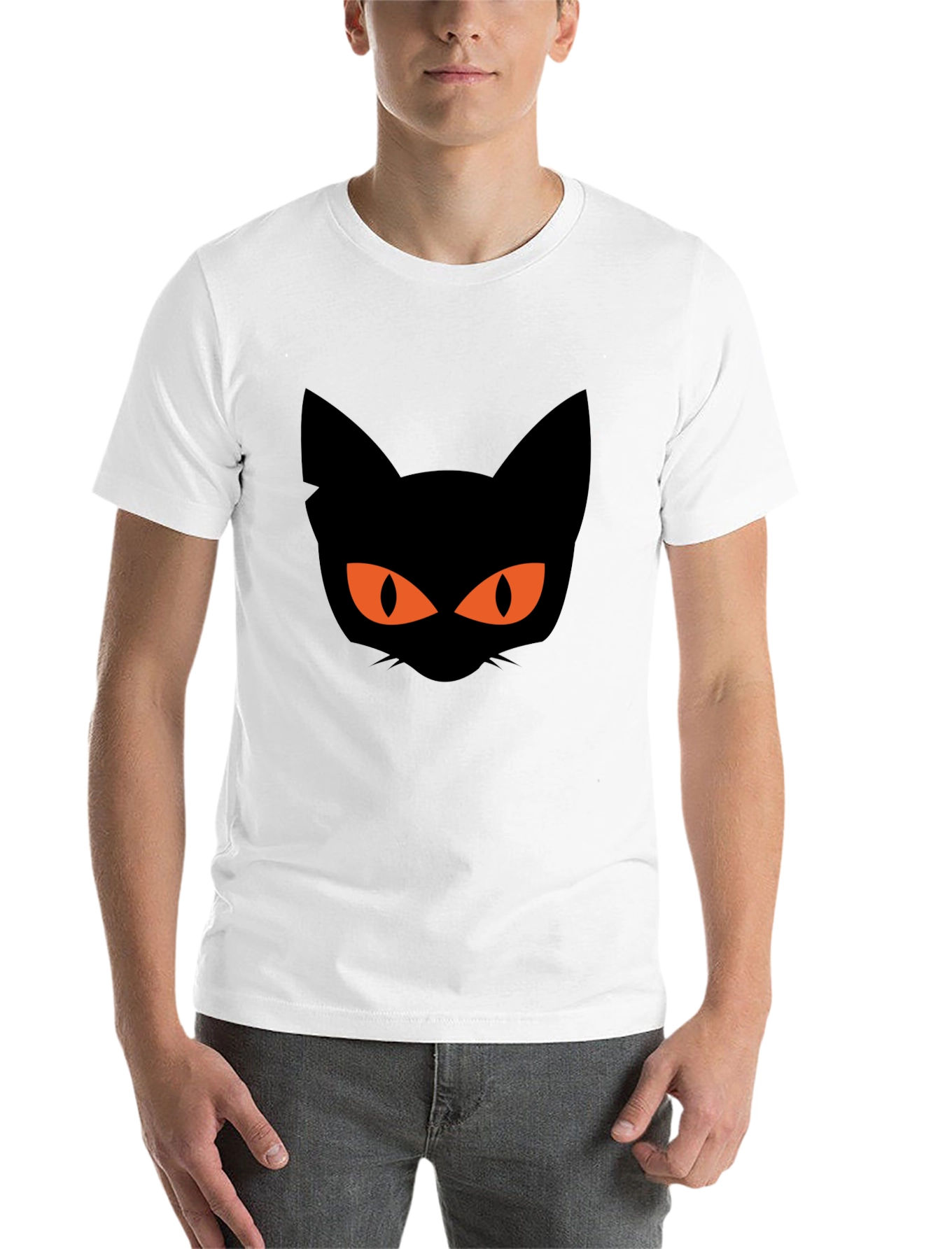 Black Black Cat Graphic Tee Halloween Shirt view 14