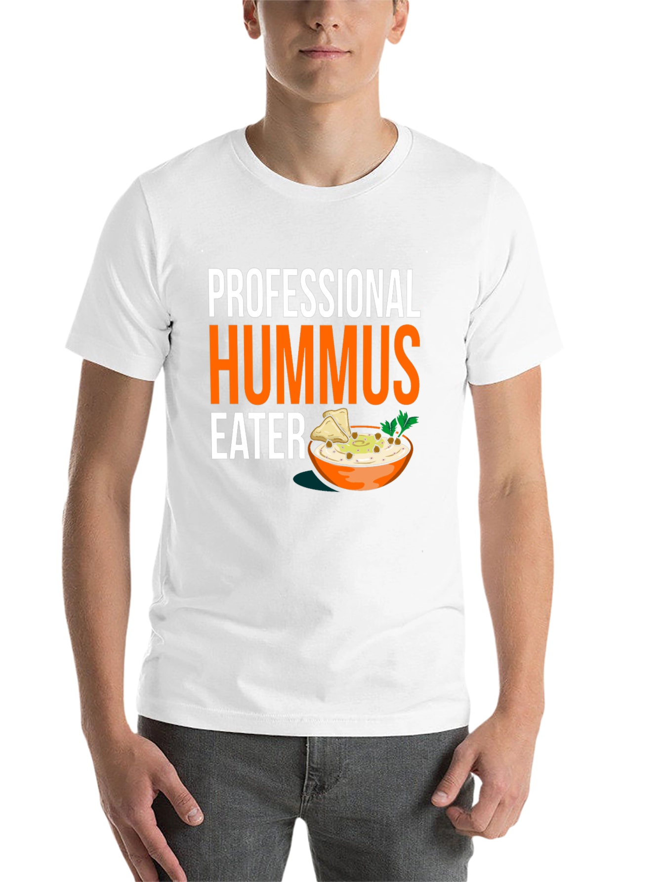 Black Professional Hummus Eater Graphic Tee view 14