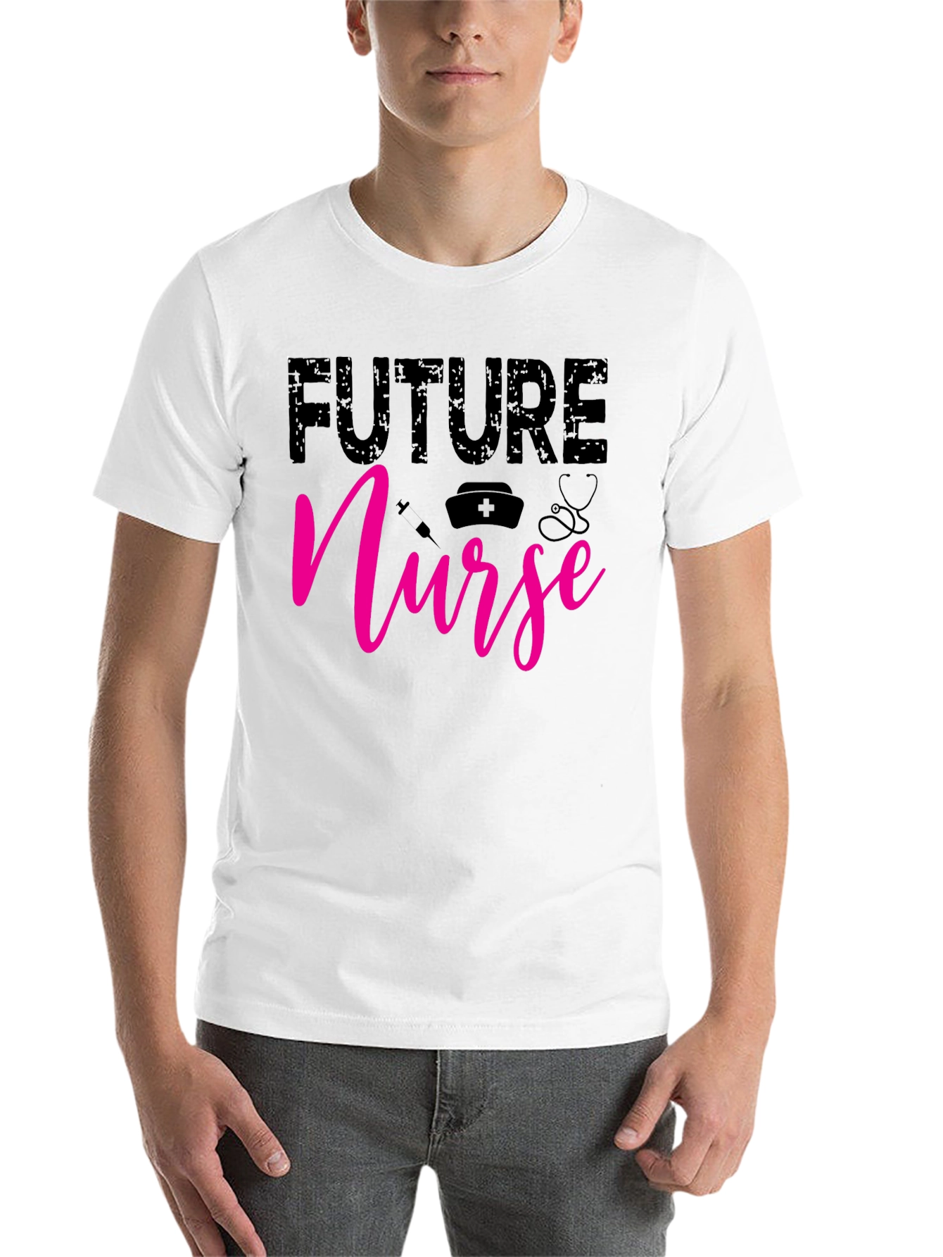 Black Future Nurse Graphic T-Shirt - Black view 14
