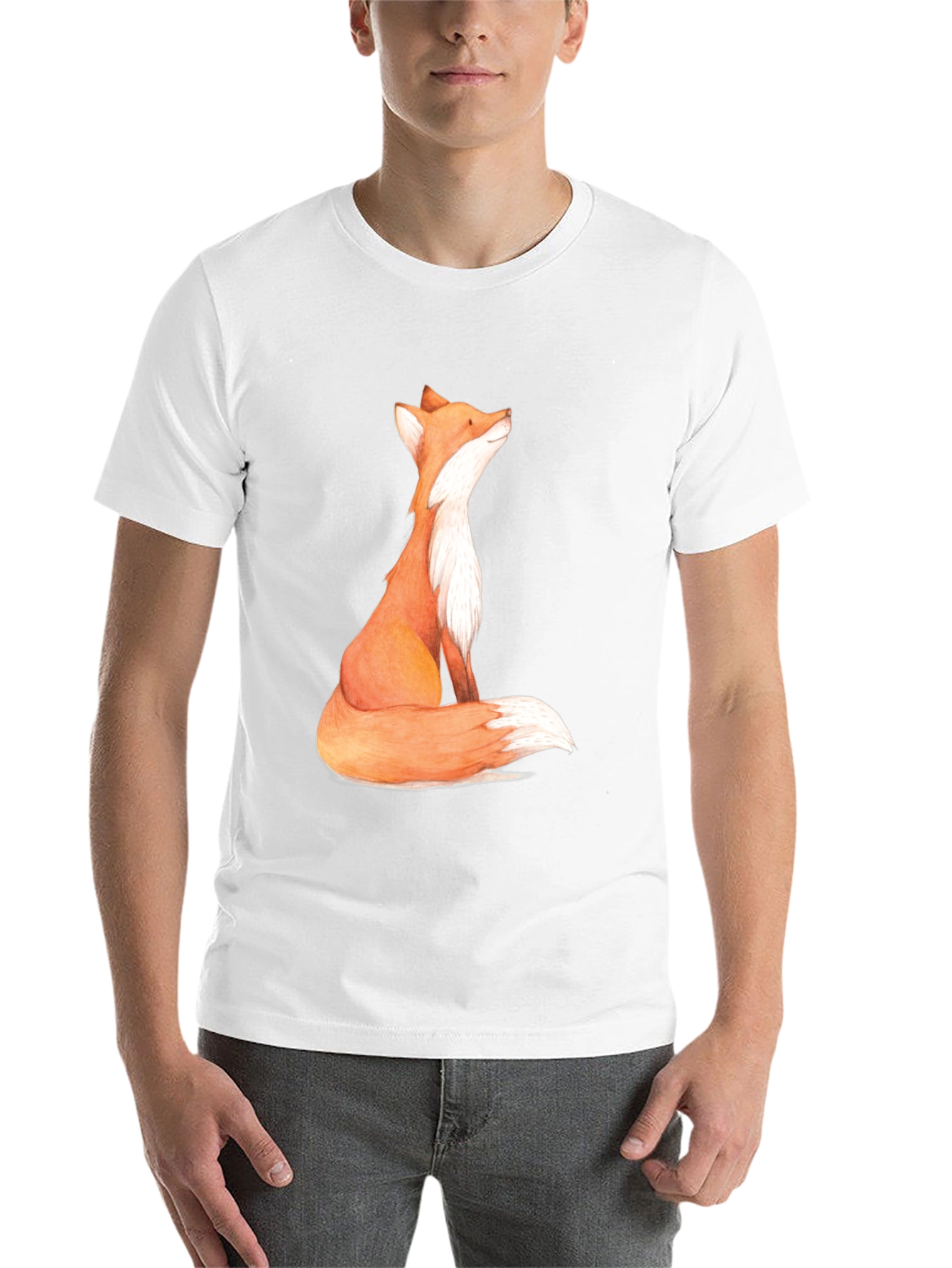 Black Fox Graphic Print Men's T-Shirt view 14