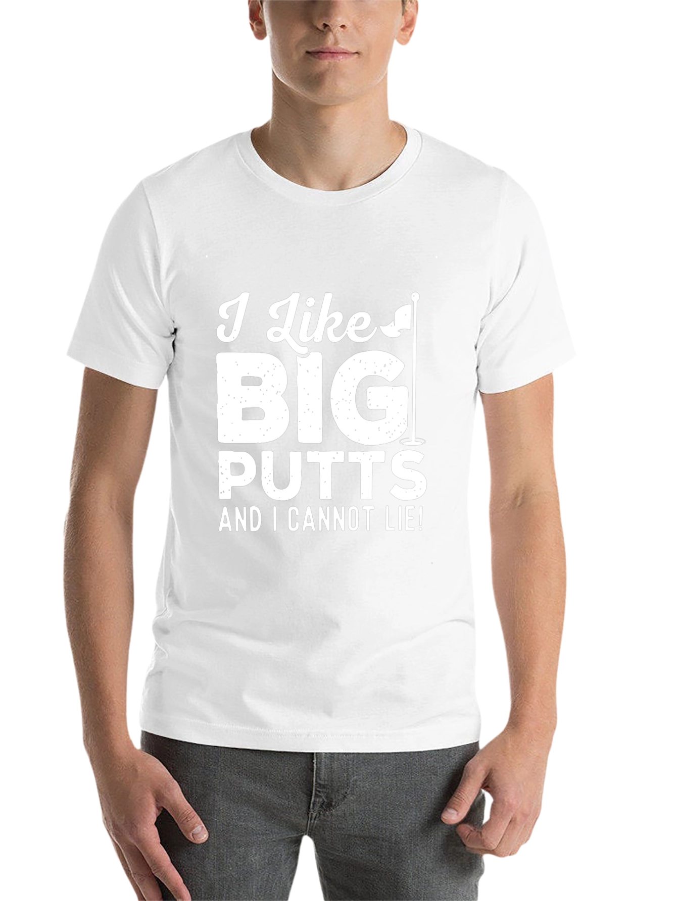 Black Golf Humor T-Shirt: I Like Big Putts view 14