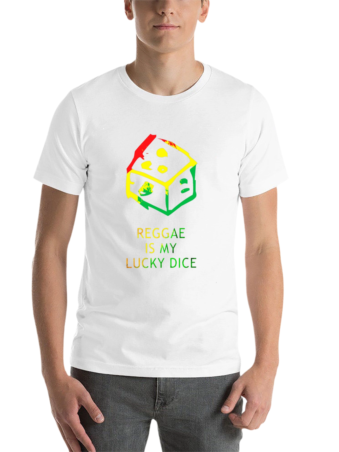 Black Reggae Lucky Dice T-Shirt - Black view 14