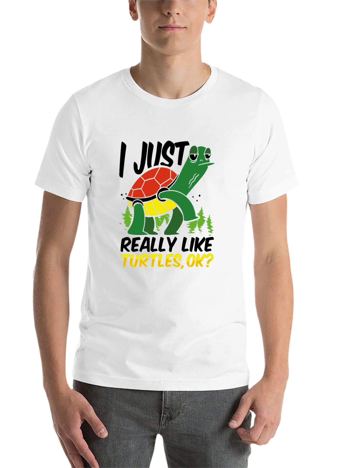 Black I Just Really Like Turtles Graphic Tee view 14