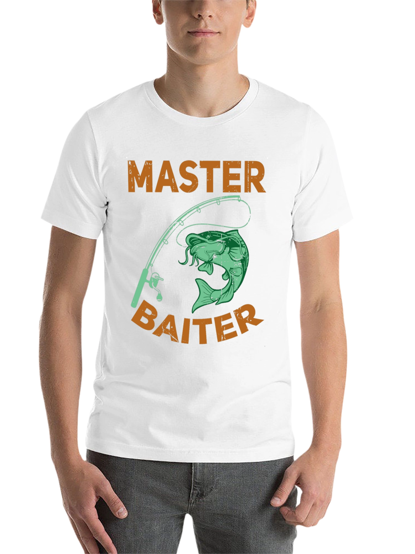 Black Master Baiter Fishing T-Shirt - Novelty Humor Tee view 14