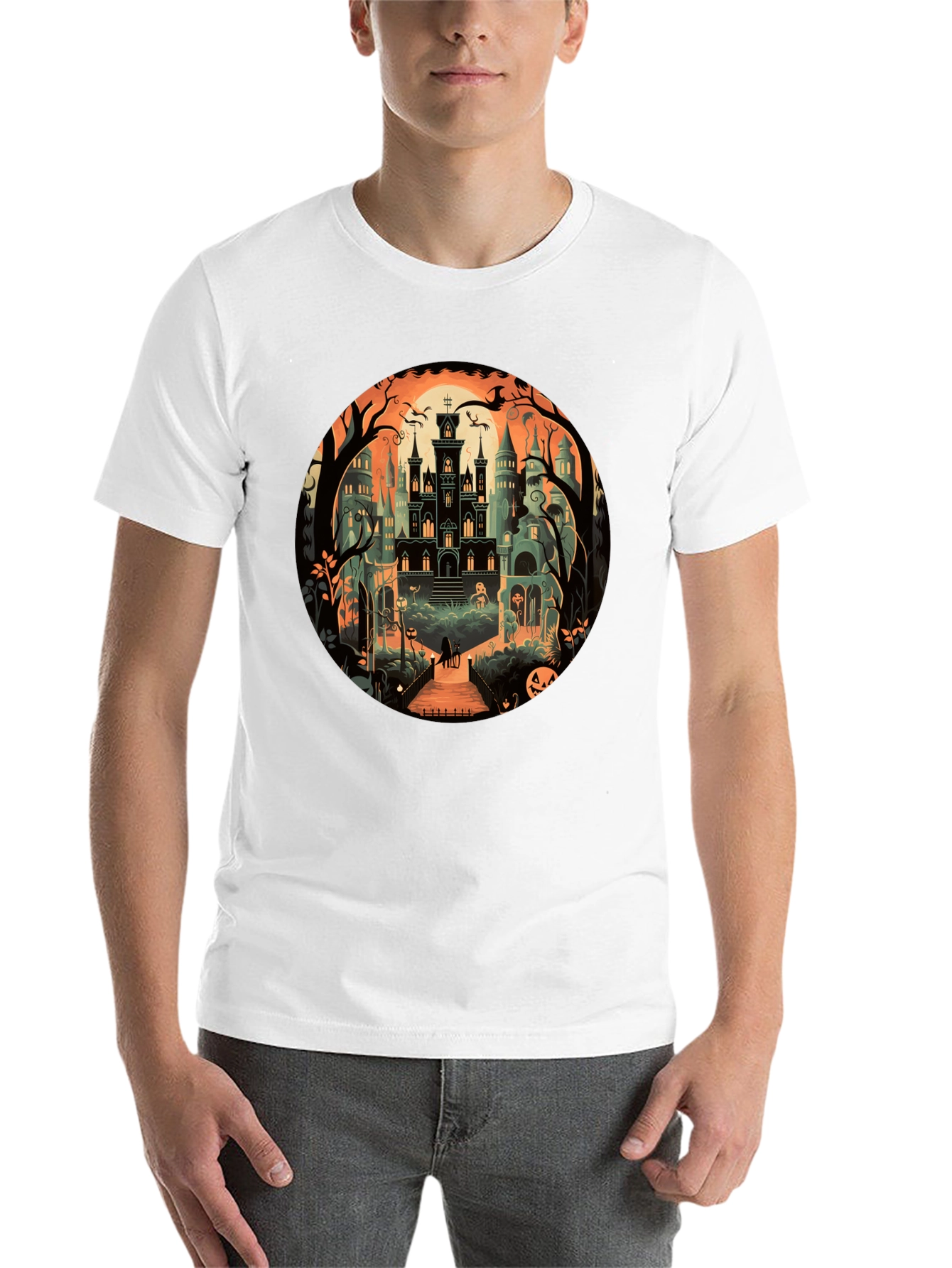 Black Haunted Mansion Graphic T-Shirt view 14
