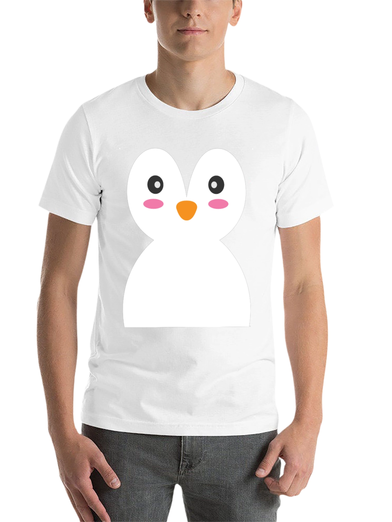 Black Cute Penguin Graphic Black T-Shirt view 14