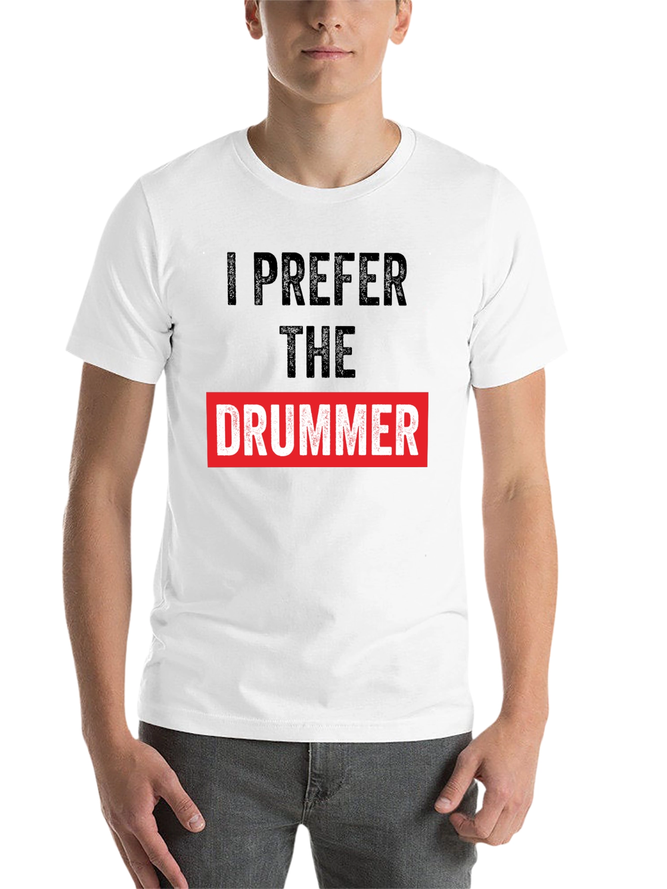 Black I Prefer the Drummer Graphic Tee view 14