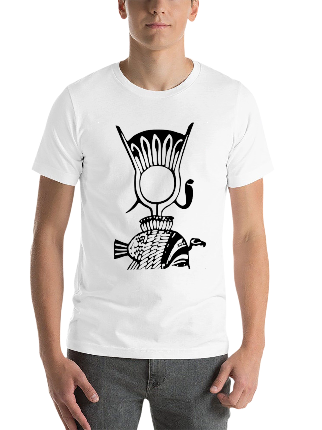 Black Egyptian Symbol Graphic Black T-Shirt view 14