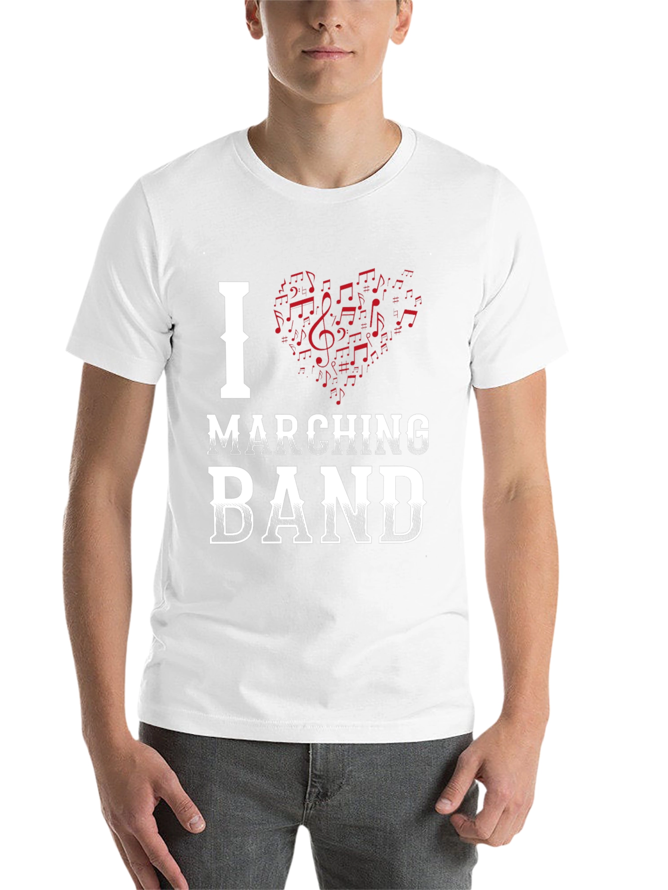 Black I Heart Marching Band T-Shirt view 14