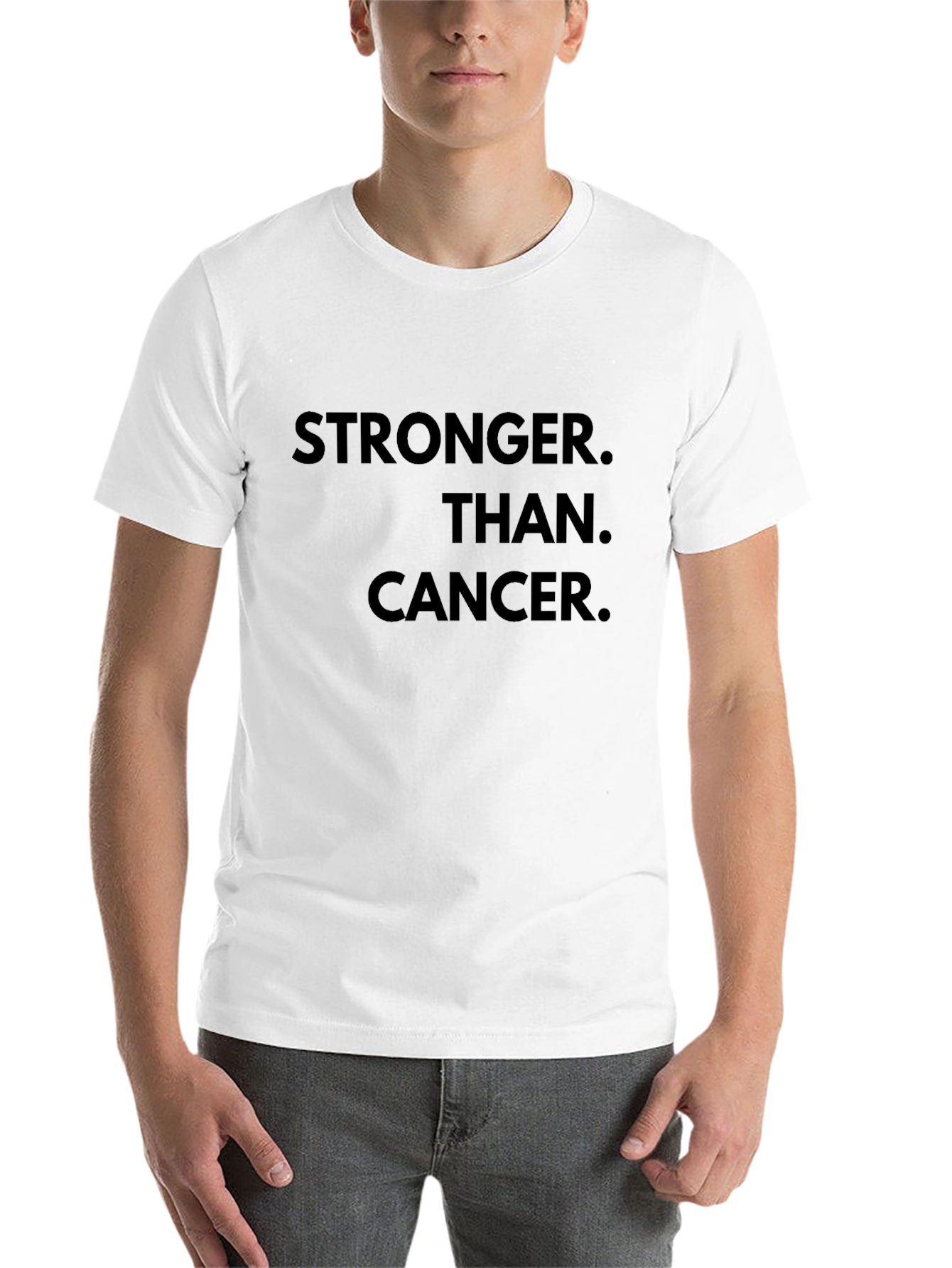 Black Stronger Than Cancer T-Shirt - Inspiring Black Tee view 14