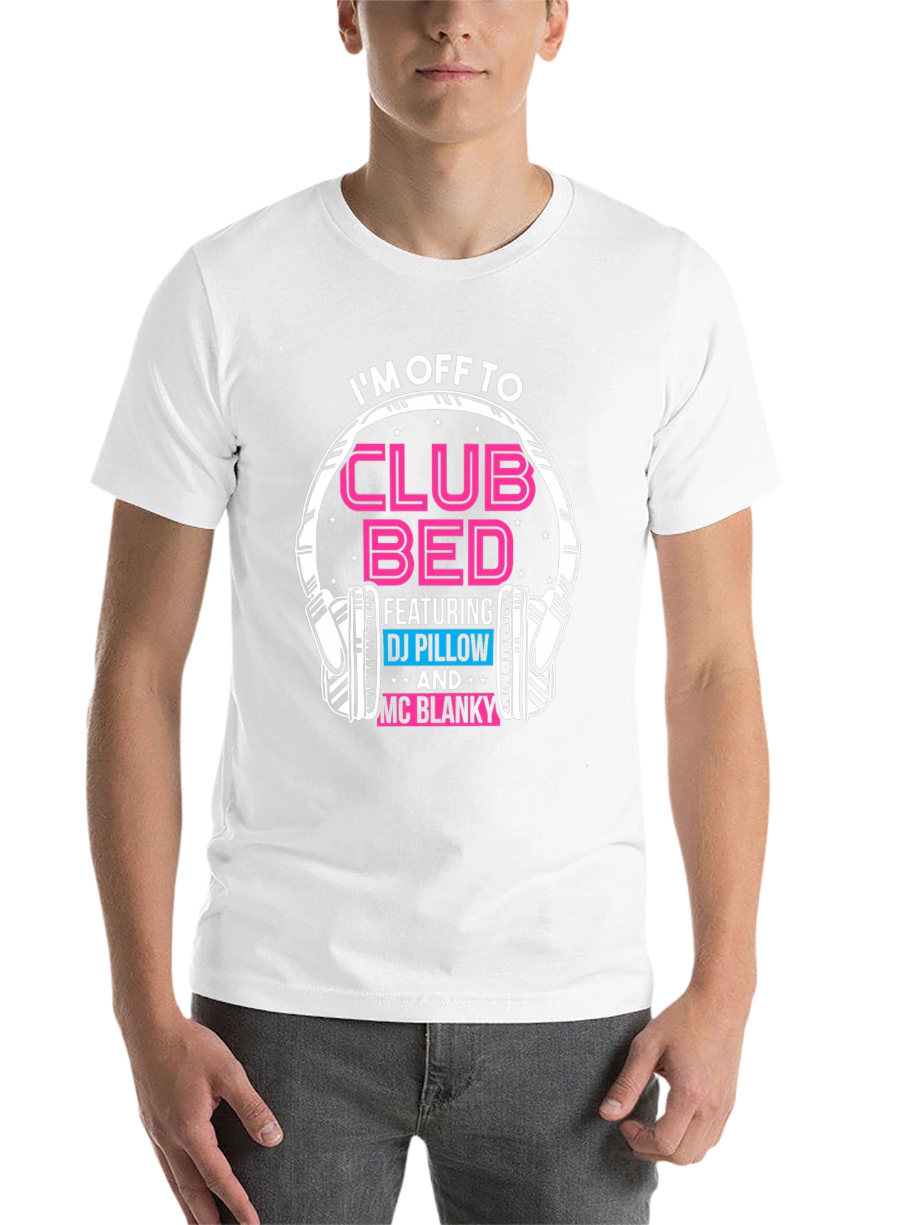 Black Club Bed T-Shirt: DJ Pillow & MC Blanky Graphic Tee view 14