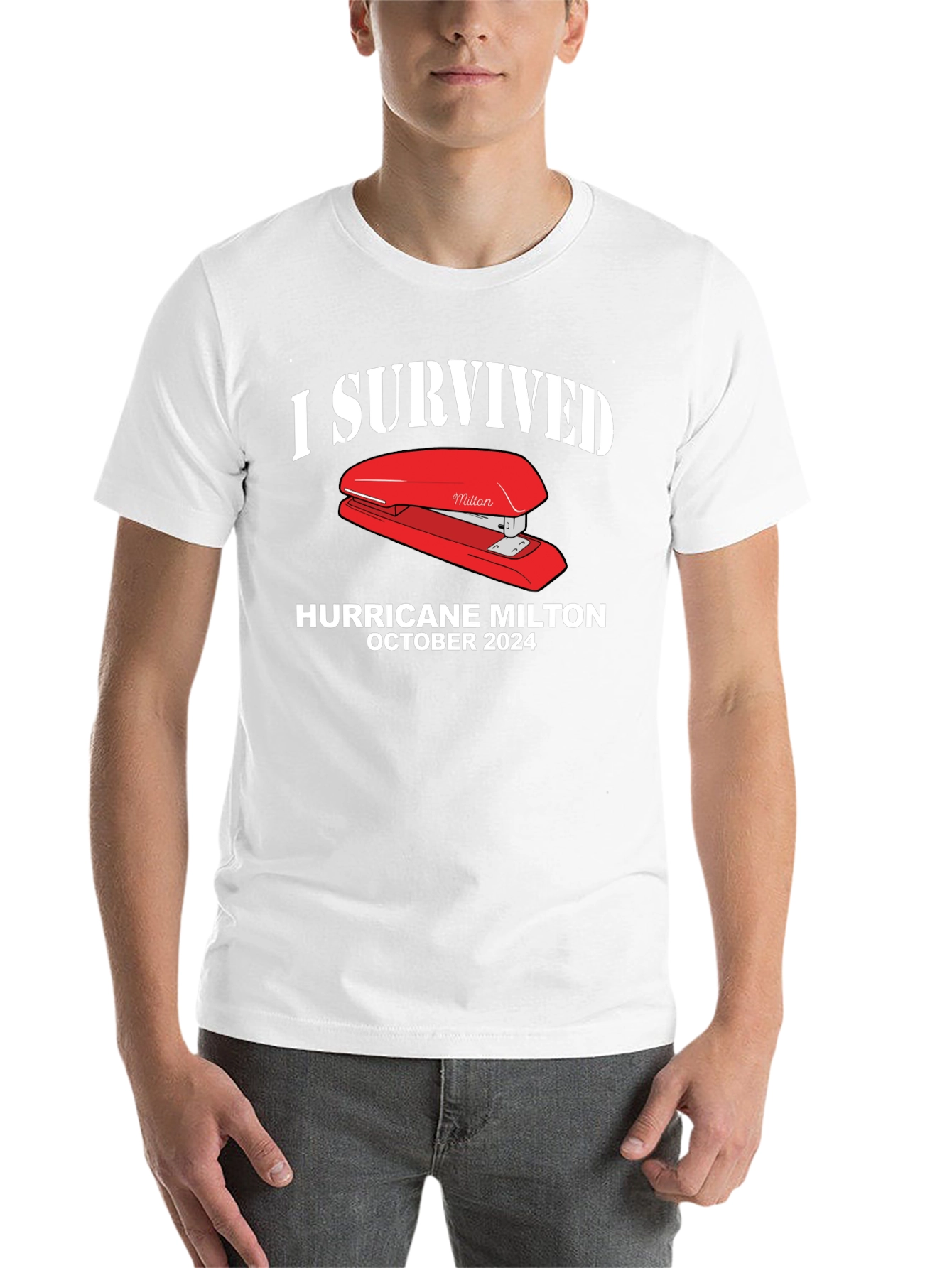 Black I Survived Hurricane Milton October 2024 T-Shirt view 14