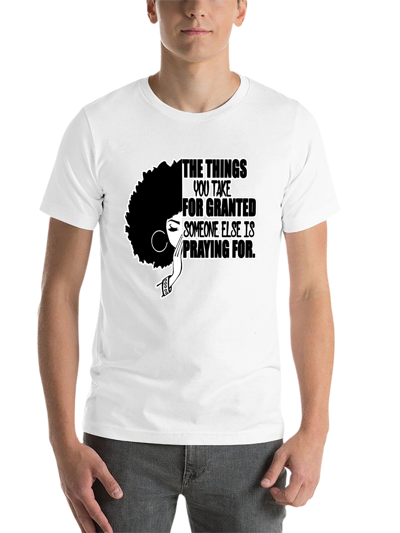 Black Inspirational Afro Woman Graphic T-Shirt view 14