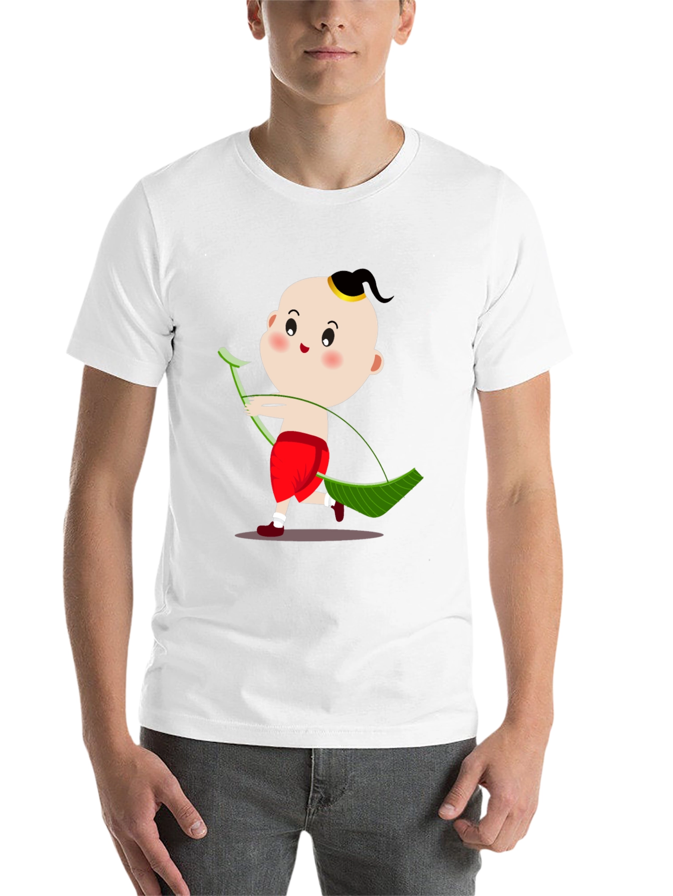 Black Funny Thai Boy Archer Graphic Tee view 14