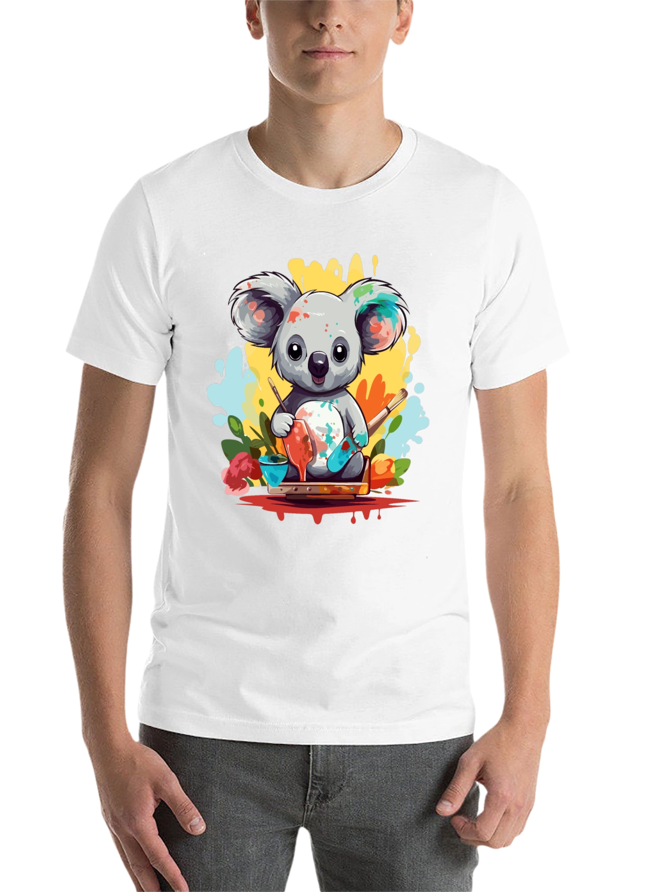 Koala Artist Graphic Tee - Cute & Colorful - 14