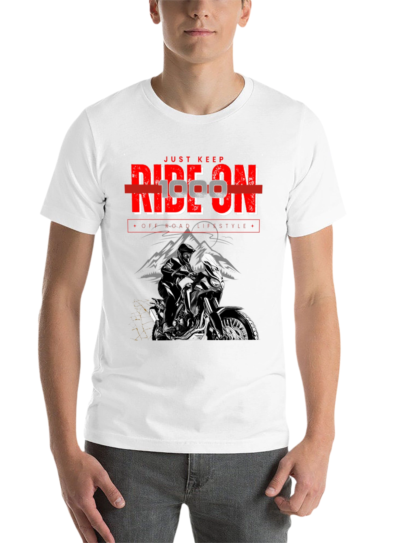 Black Ride On T-Shirt - Adventure Motorcycle Graphic Tee view 14