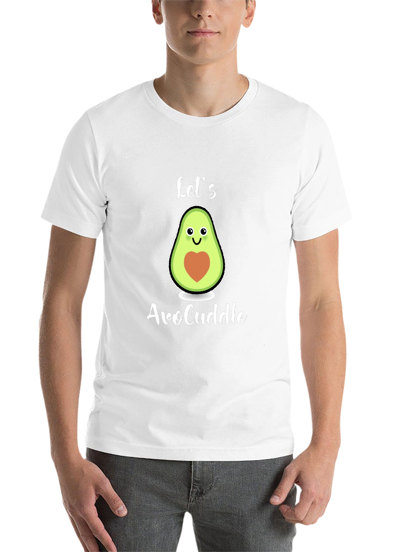 Black Let's AvoCuddle T-Shirt: Cute Avocado Graphic Tee view 14