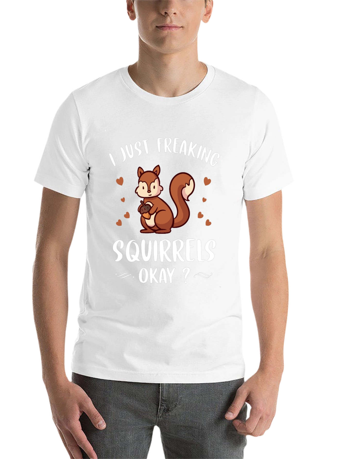 Black I Just Freaking Love Squirrels T-Shirt view 14