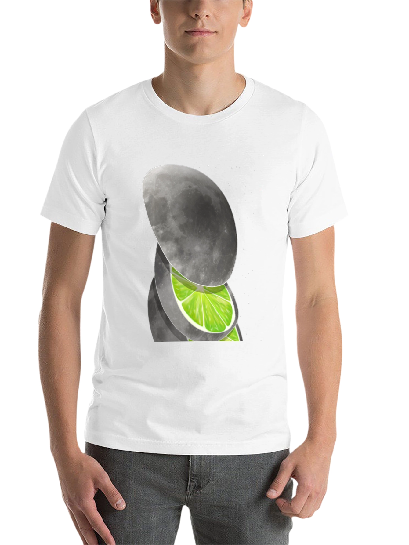 Black Lunar Citrus Graphic Tee - Black Cotton Blend view 14