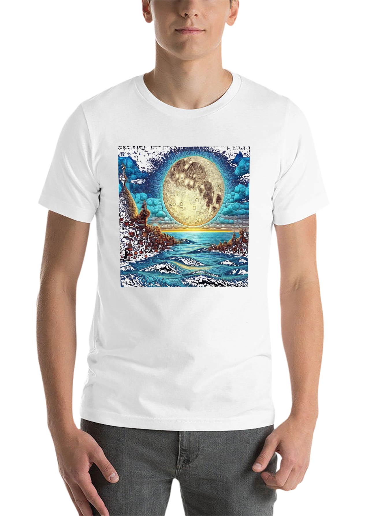 Black Mystic Moonscape Graphic Tee view 14
