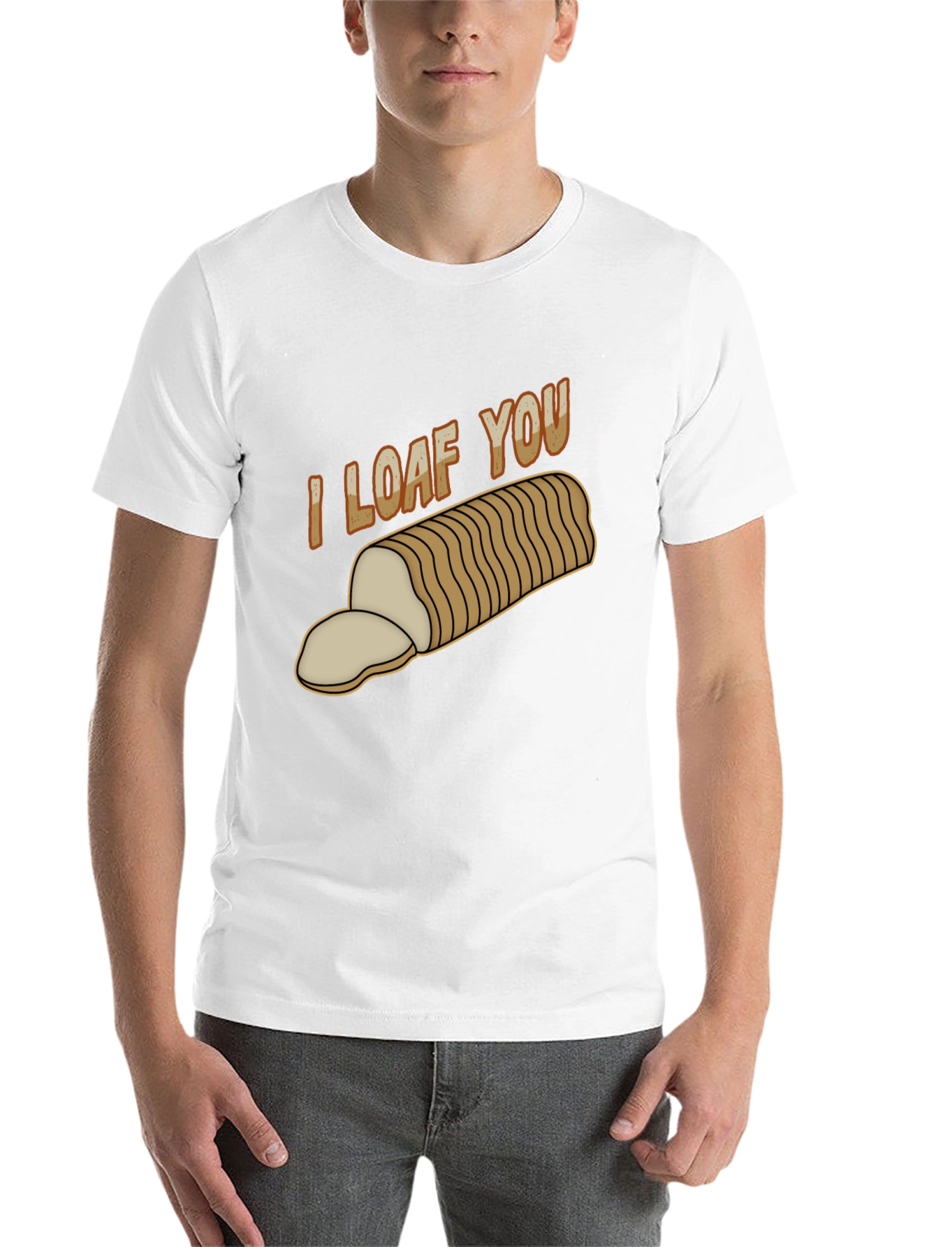 Black I Loaf You T-Shirt - Funny Bread Pun Tee view 14