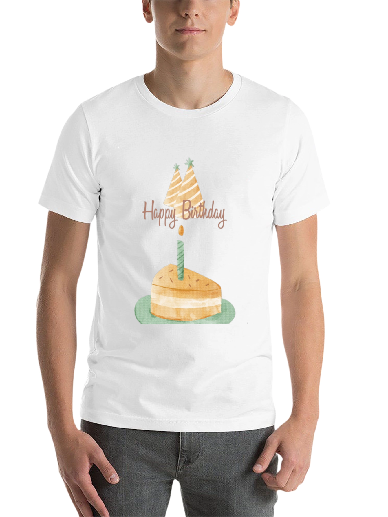 Black Birthday Cake Graphic Tee - Unisex Black T-Shirt view 14