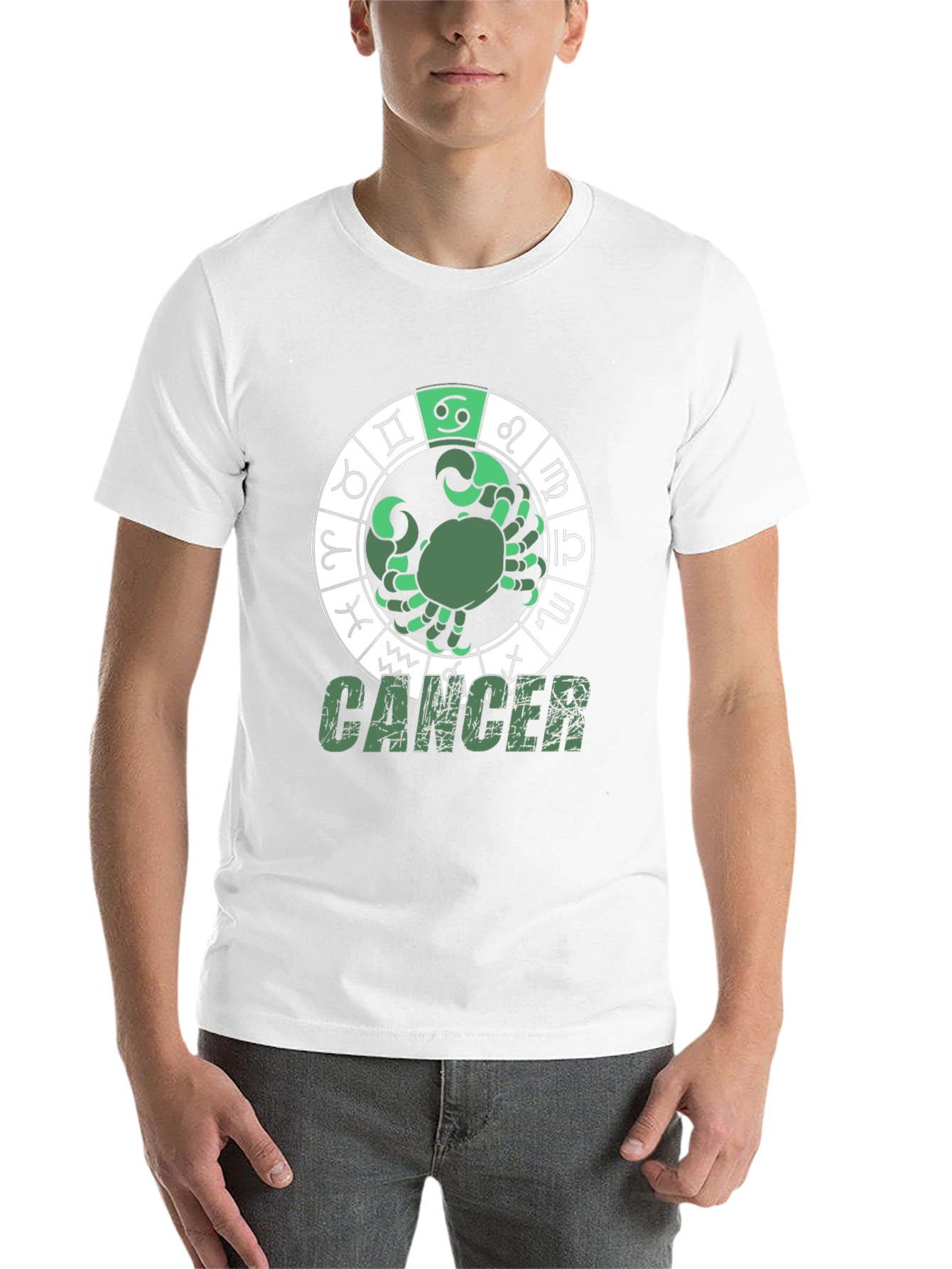 Black Cancer Zodiac Graphic T-Shirt view 14