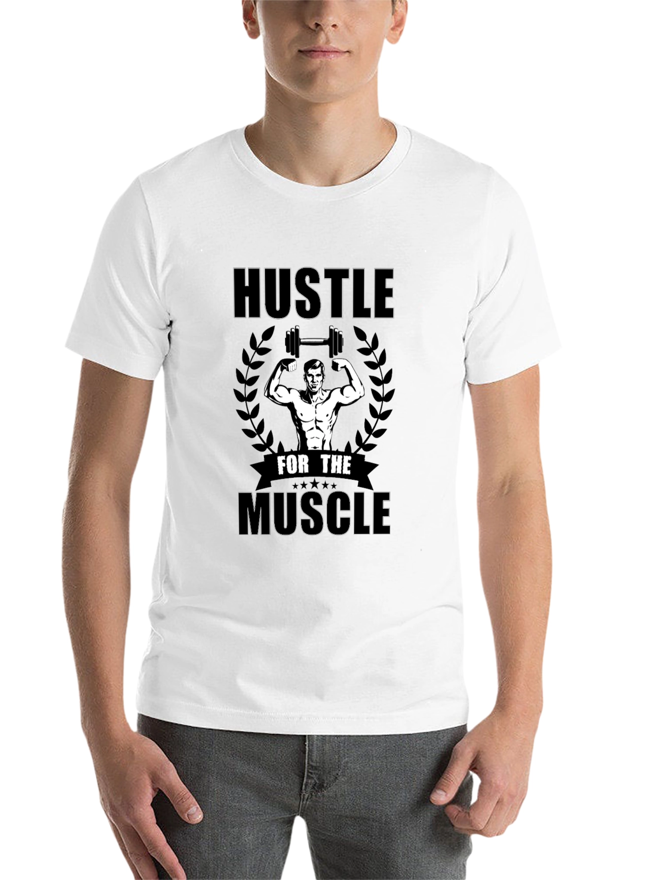 Black Hustle For The Muscle T-Shirt view 14
