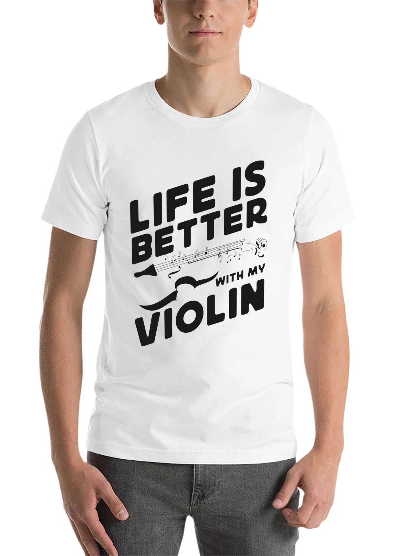 Black Life is Better with My Violin - Black T-Shirt view 14