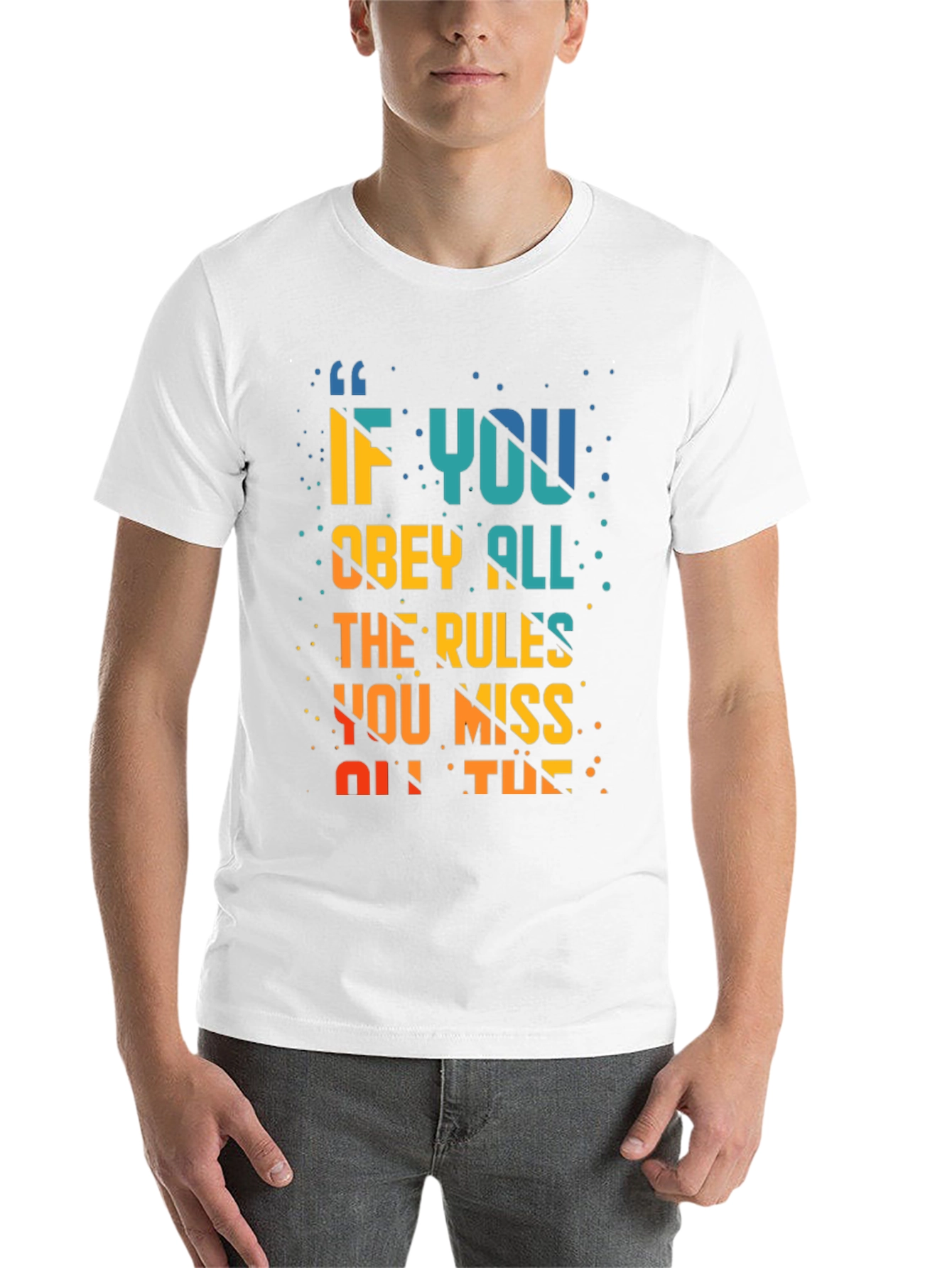 Black Rule Breaker T-Shirt: Miss All The Fun view 14