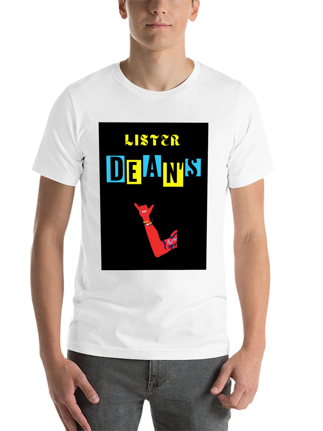 Black Cool Graphic T-Shirt - Listener Dean's Design view 14