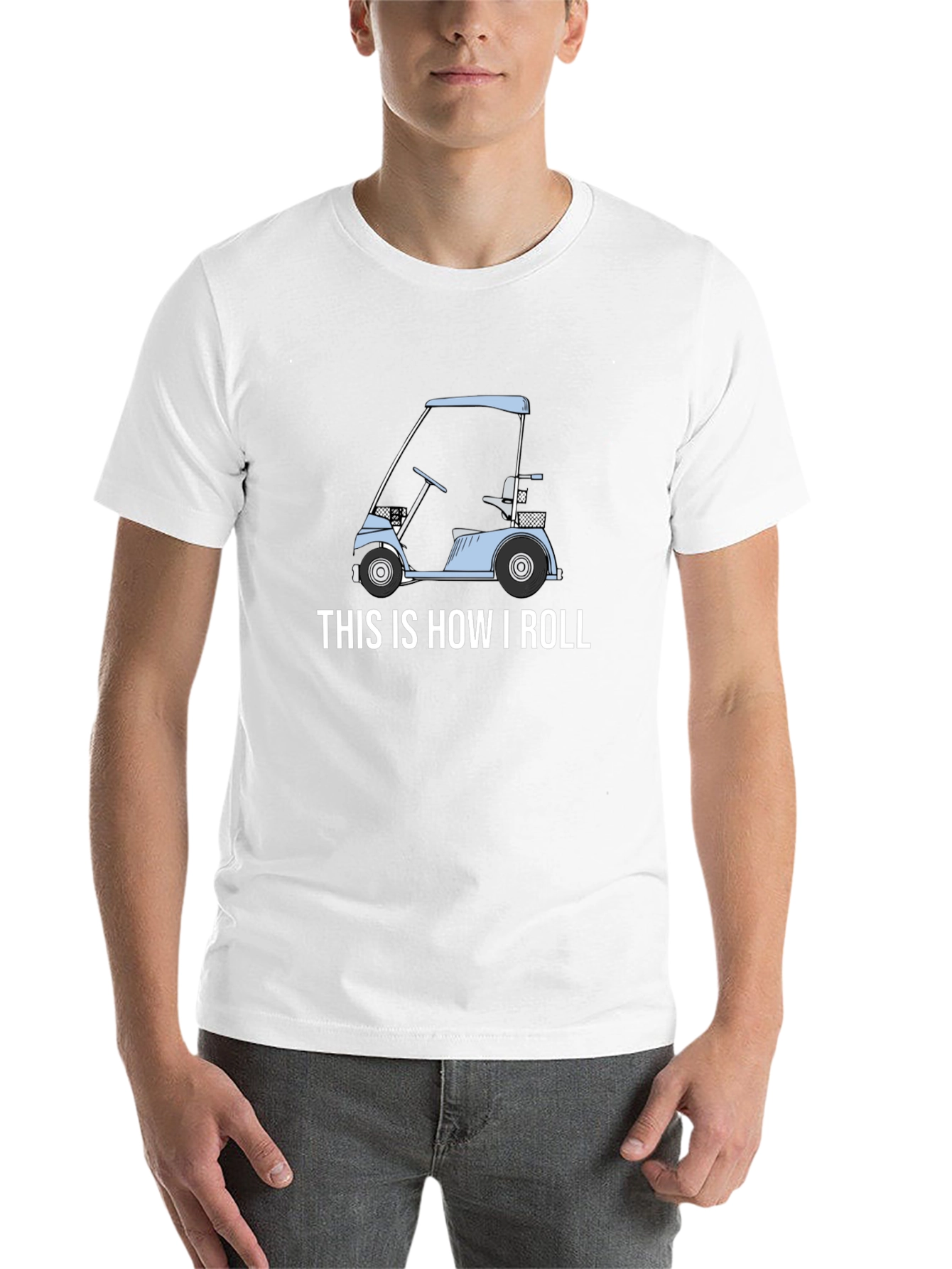 Black This Is How I Roll Golf Cart T-Shirt view 14