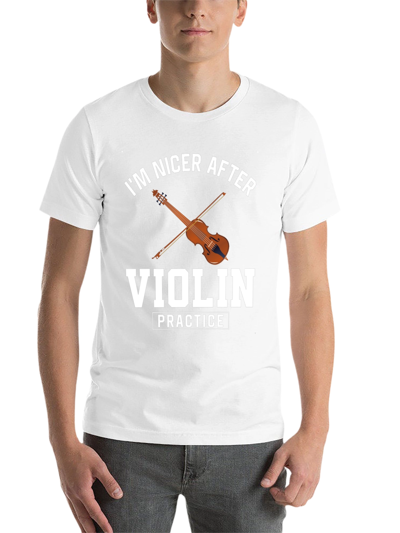 Black I'm Nicer After Violin Practice T-Shirt view 14