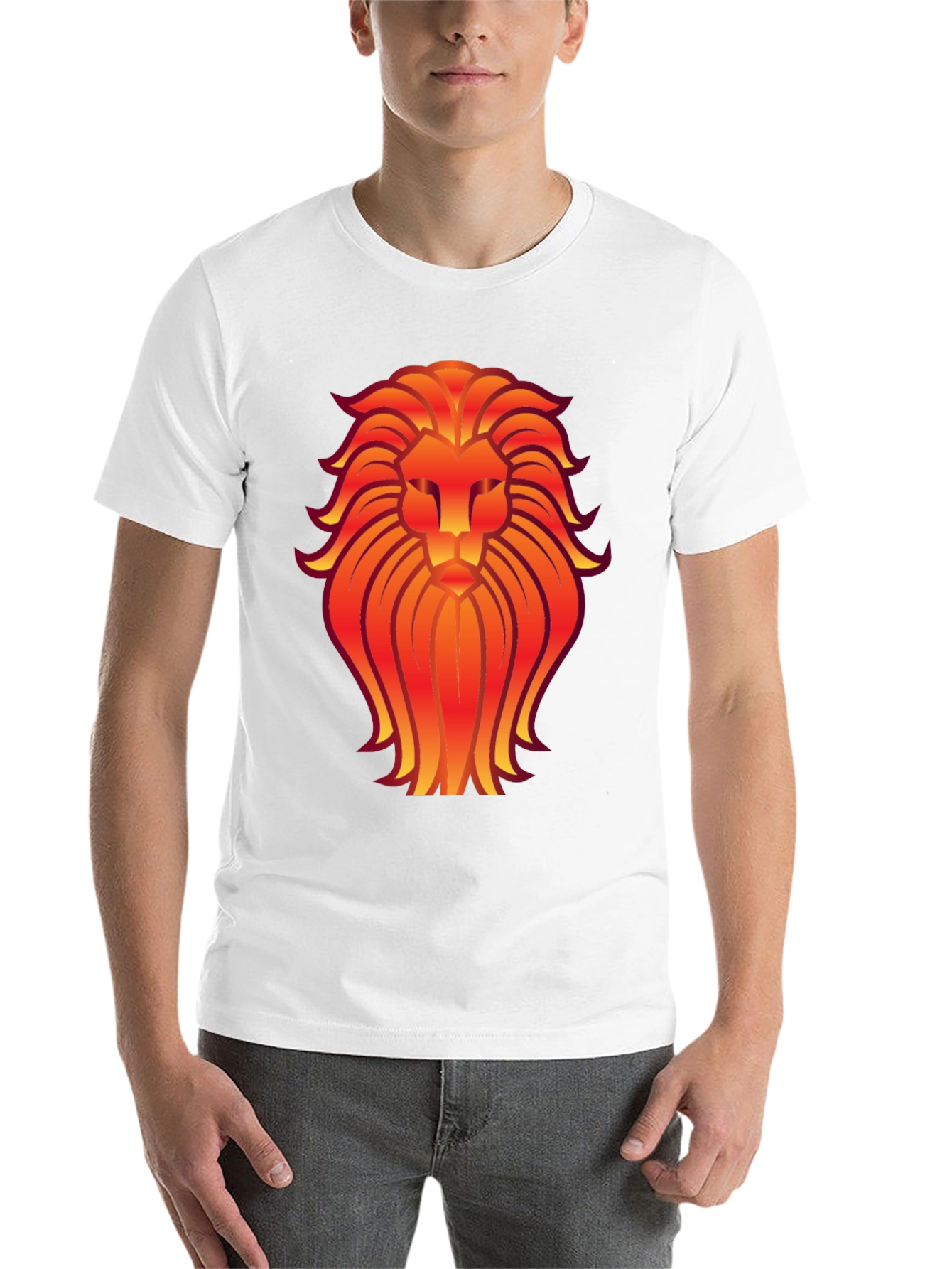 Black Fiery Lion Graphic Tee - Bold & Stylish view 14