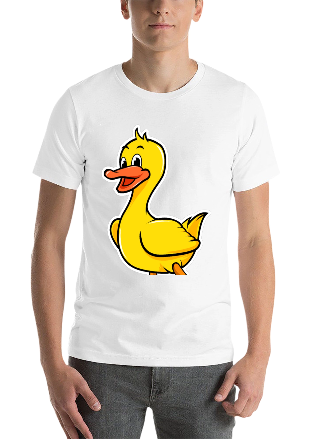 Black Duck Cartoon Black T-Shirt view 14