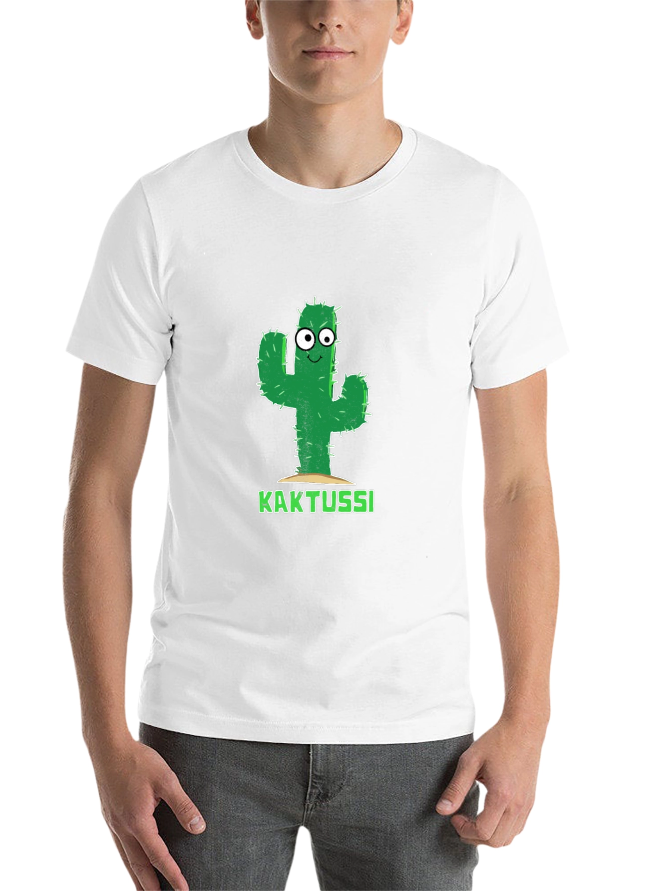 Black Funny Cactus T-Shirt - Kaktussi Design view 14