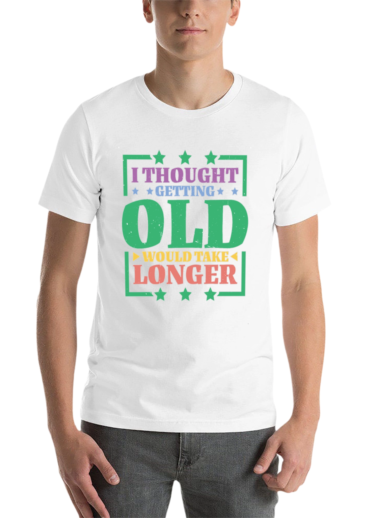 Black Funny Getting Old T-Shirt view 14
