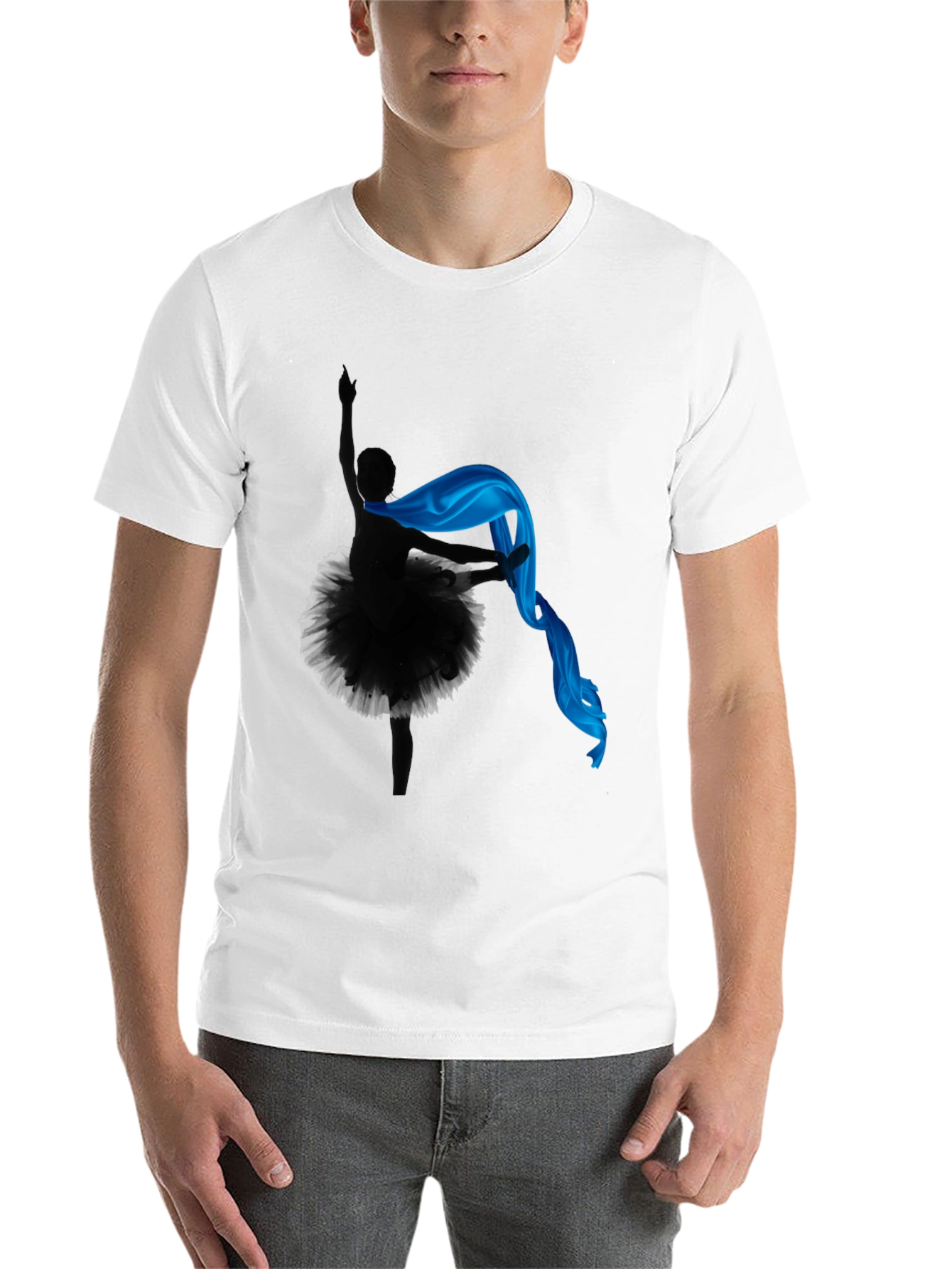 Black Ballerina Silhouette T-Shirt view 14