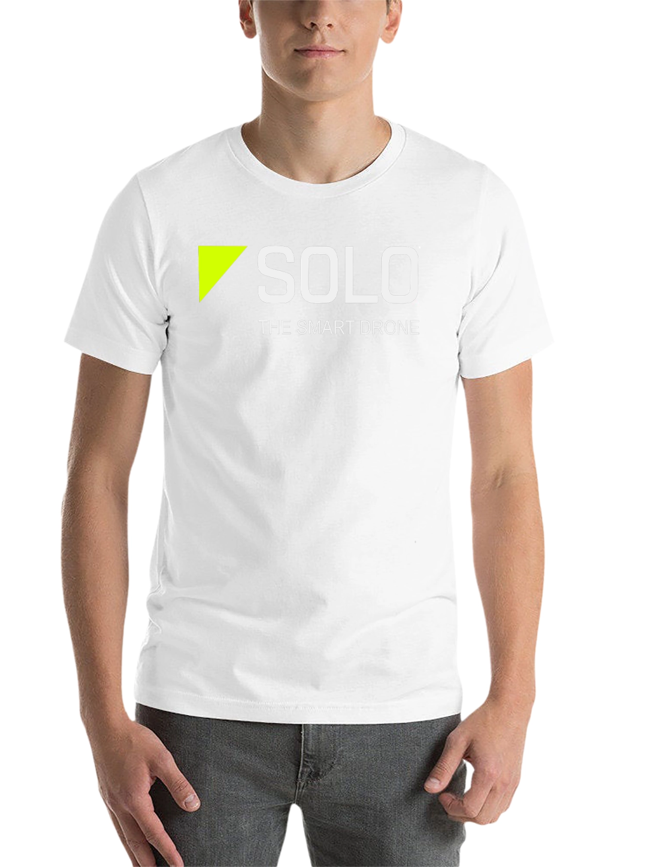 Black Solo: The Smart Drone T-Shirt - Black Cotton view 14