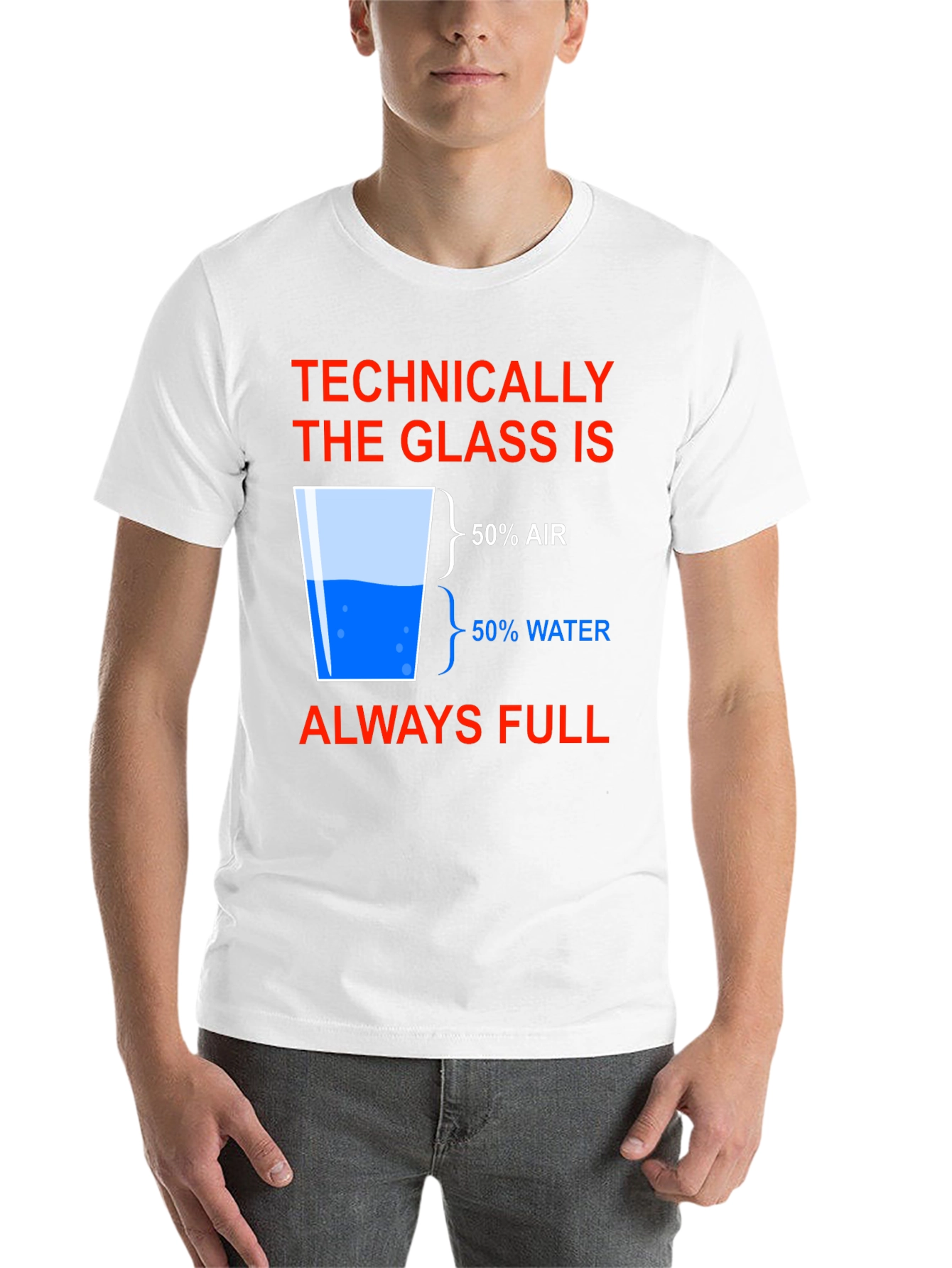 Black Technically Full Glass Humor T-Shirt view 14